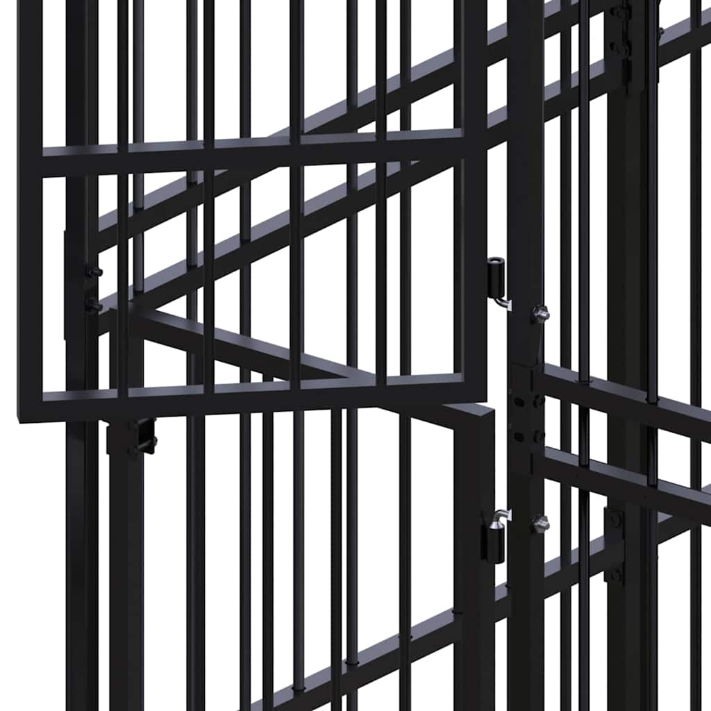 Outdoor Dog Kennel Steel 16.59 m²