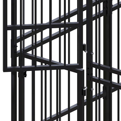 Outdoor Dog Kennel Steel 16.59 m²