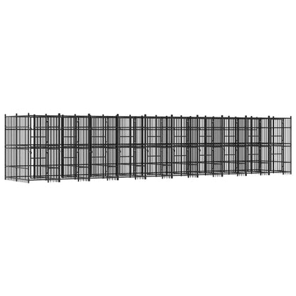 Outdoor Dog Kennel Steel 18.43 m²