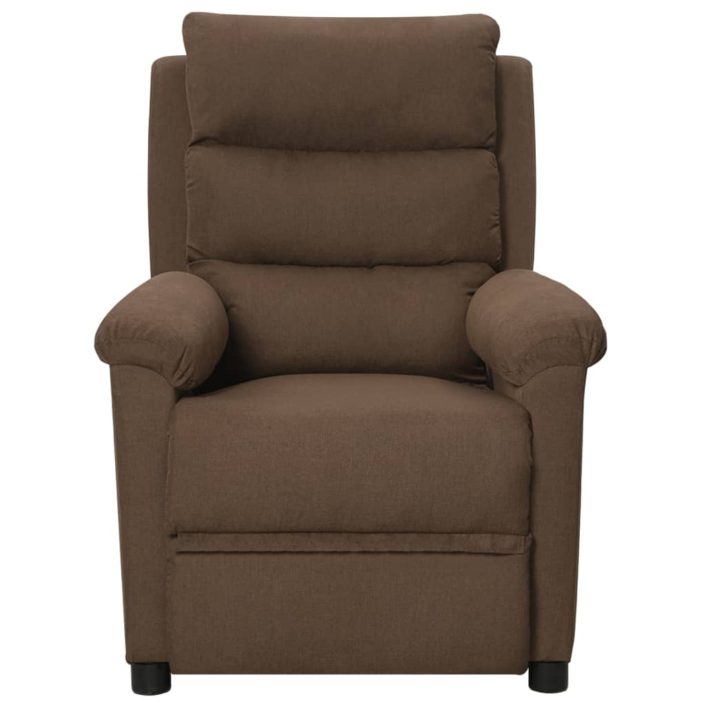 Recliner Chair Brown Fabric