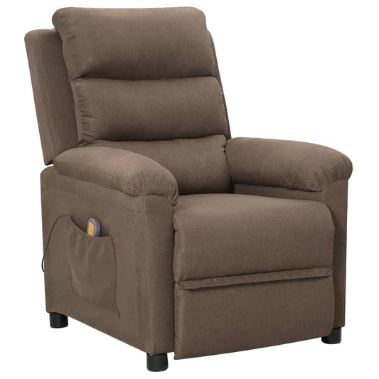Massage Chair Taupe Fabric