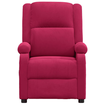 Recliner Chair Wine Red Velvet