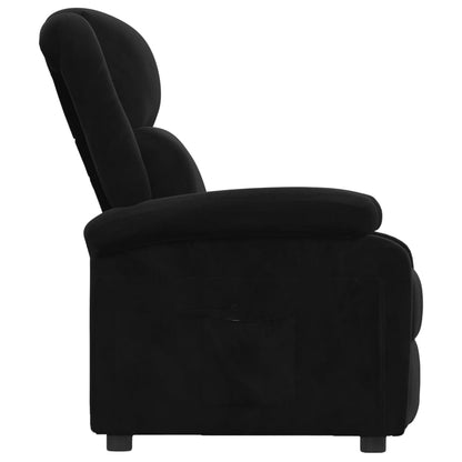 Recliner Chair Black Velvet