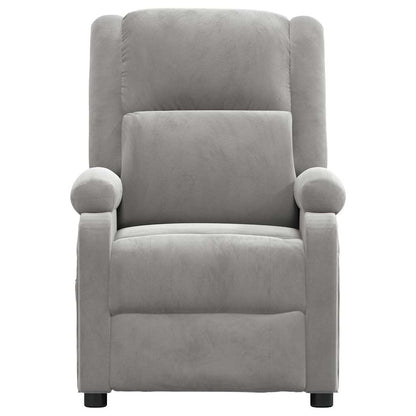 Massage Chair Light Grey Velvet