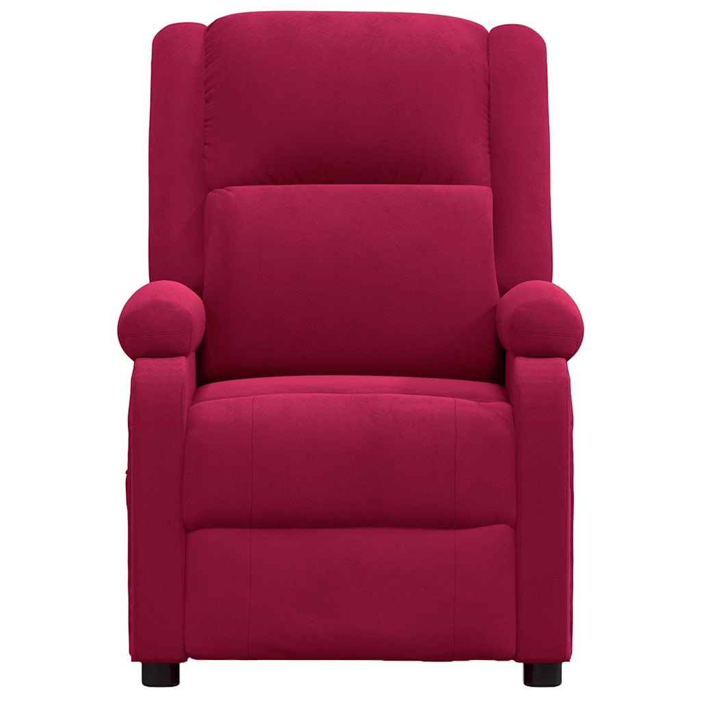 Massage Chair Wine Red Velvet