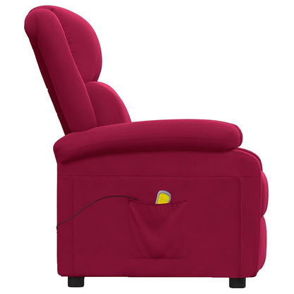 Massage Chair Wine Red Velvet