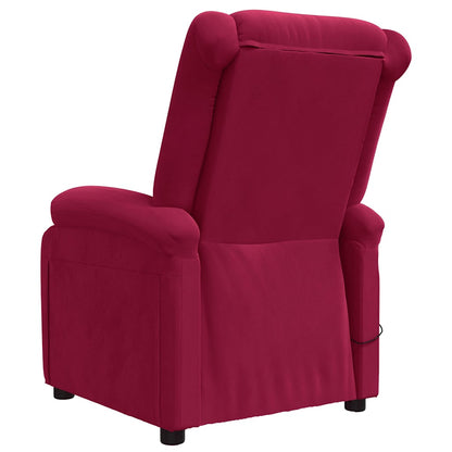 Massage Chair Wine Red Velvet