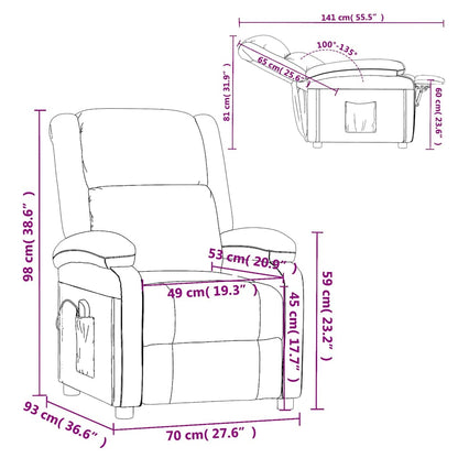 Massage Chair Wine Red Velvet