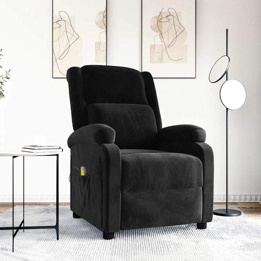 Massage Chair Black Velvet