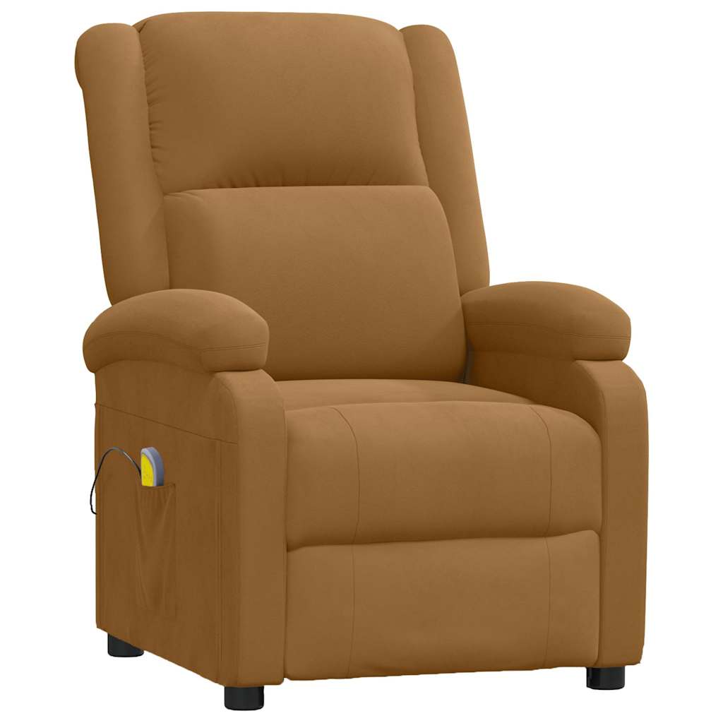 Massage Chair Brown Velvet