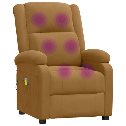 Massage Chair Brown Velvet