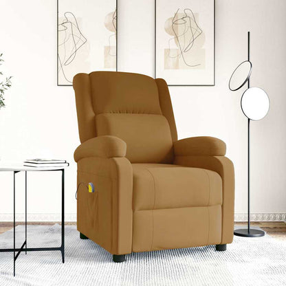 Massage Chair Brown Velvet