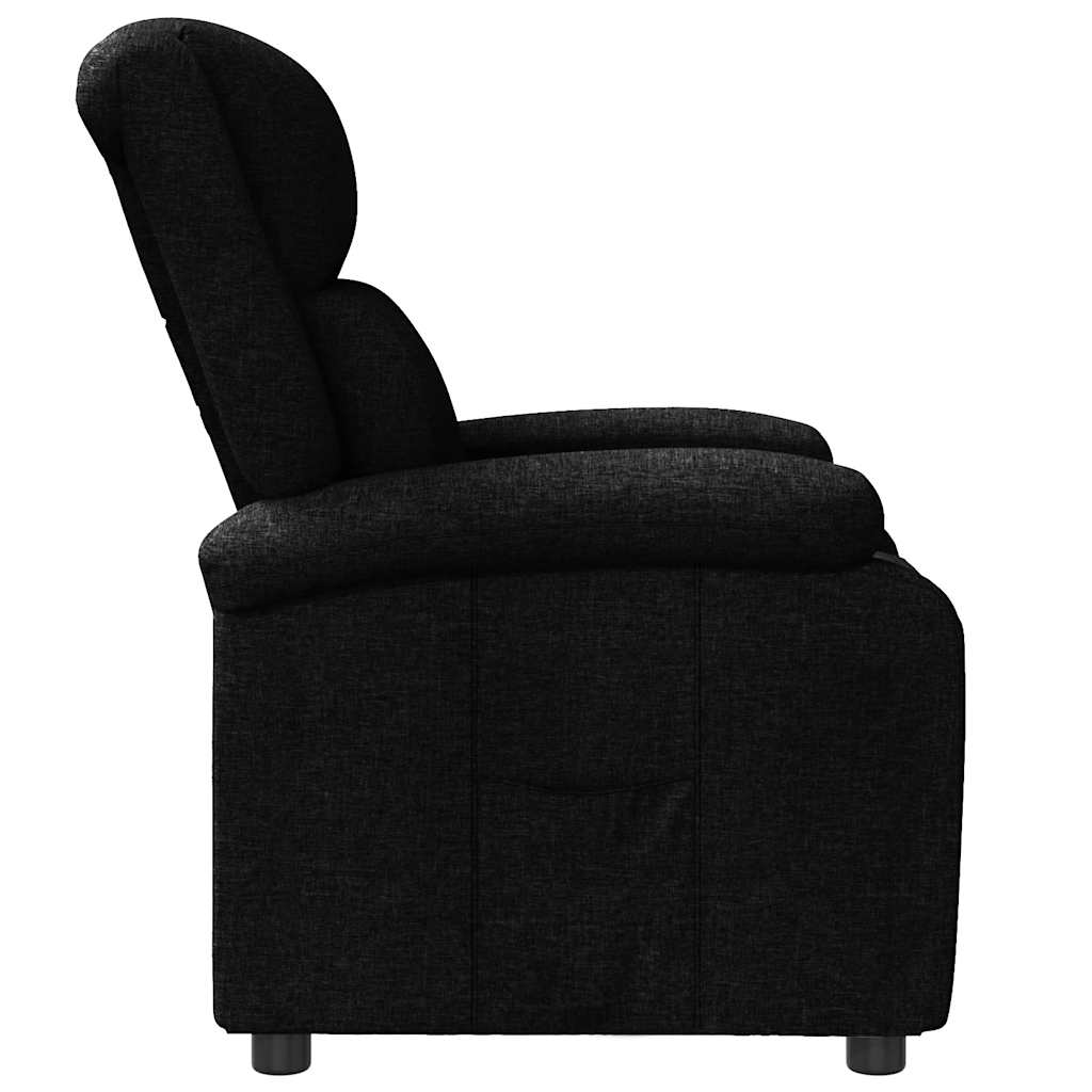 Recliner Chair Black Fabric