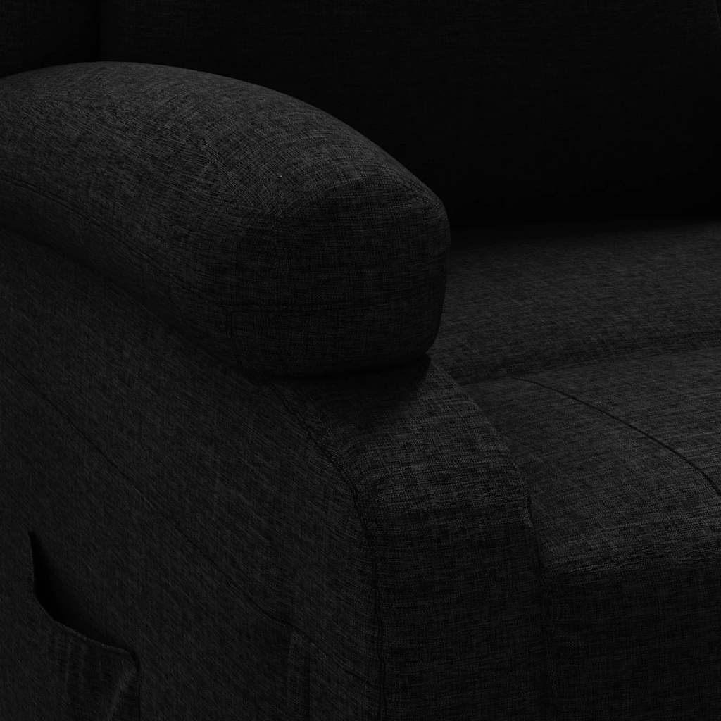 Recliner Chair Black Fabric