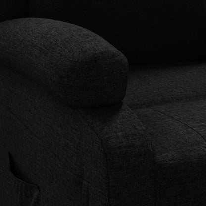 Recliner Chair Black Fabric