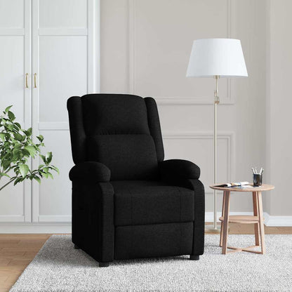 Recliner Chair Black Fabric