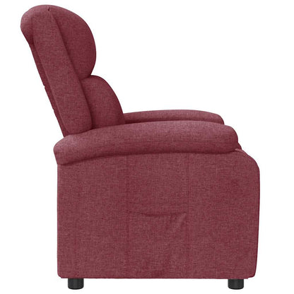 Recliner Chair Wine Red Fabric