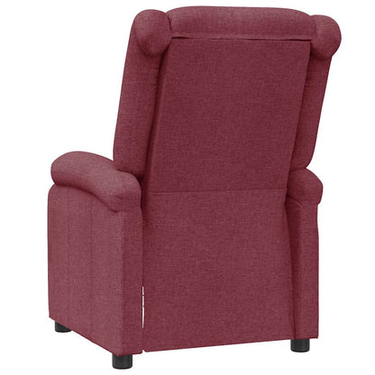 Recliner Chair Wine Red Fabric