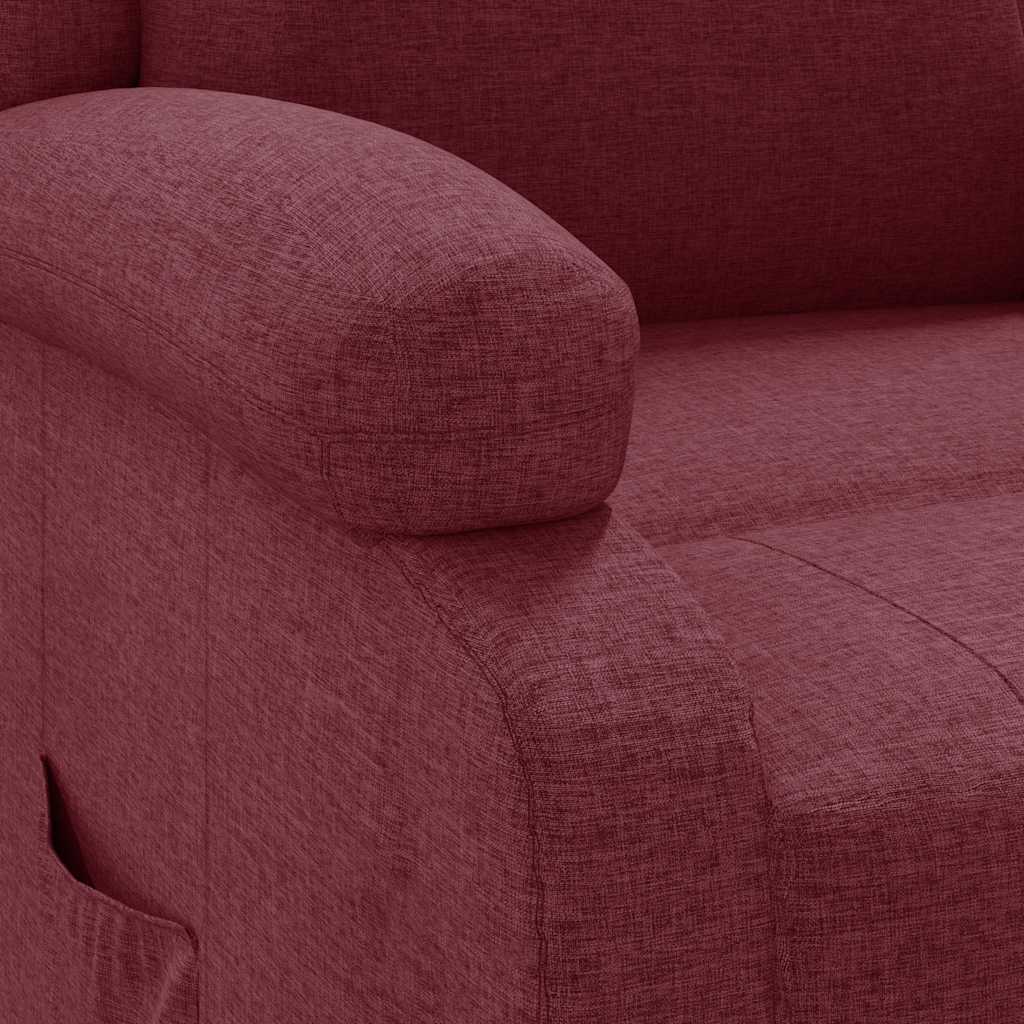 Recliner Chair Wine Red Fabric