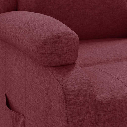 Recliner Chair Wine Red Fabric