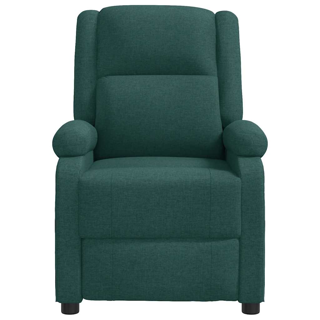 Recliner Chair Dark Green Fabric