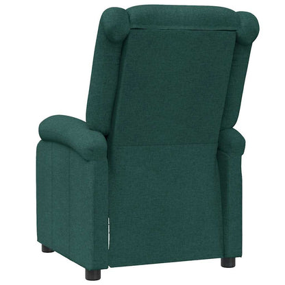 Recliner Chair Dark Green Fabric