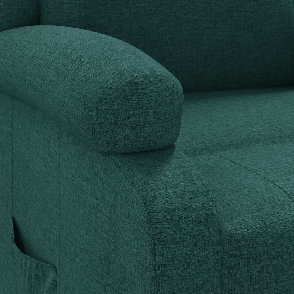 Recliner Chair Dark Green Fabric