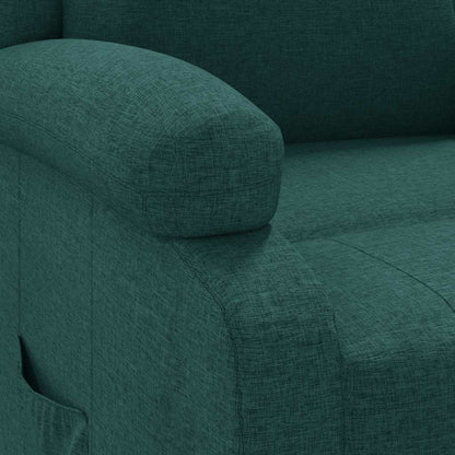 Recliner Chair Dark Green Fabric