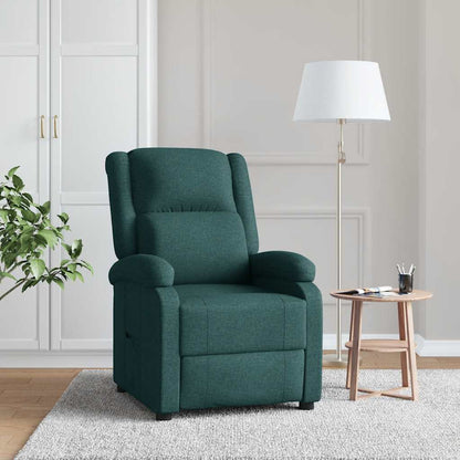 Recliner Chair Dark Green Fabric