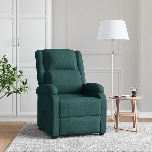 Recliner Chair Dark Green Fabric