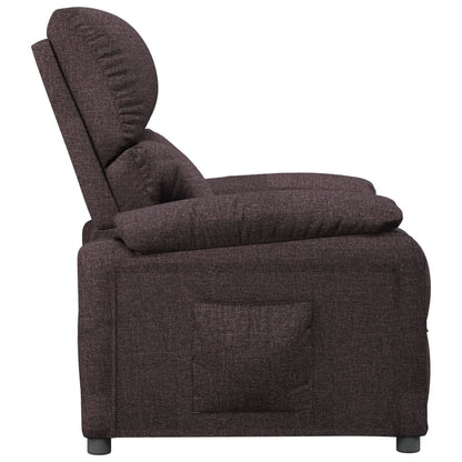 Recliner Chair Dark Brown Fabric