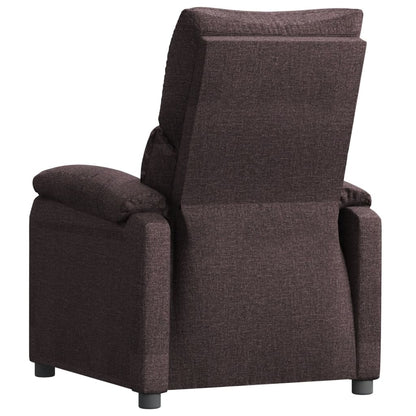 Recliner Chair Dark Brown Fabric
