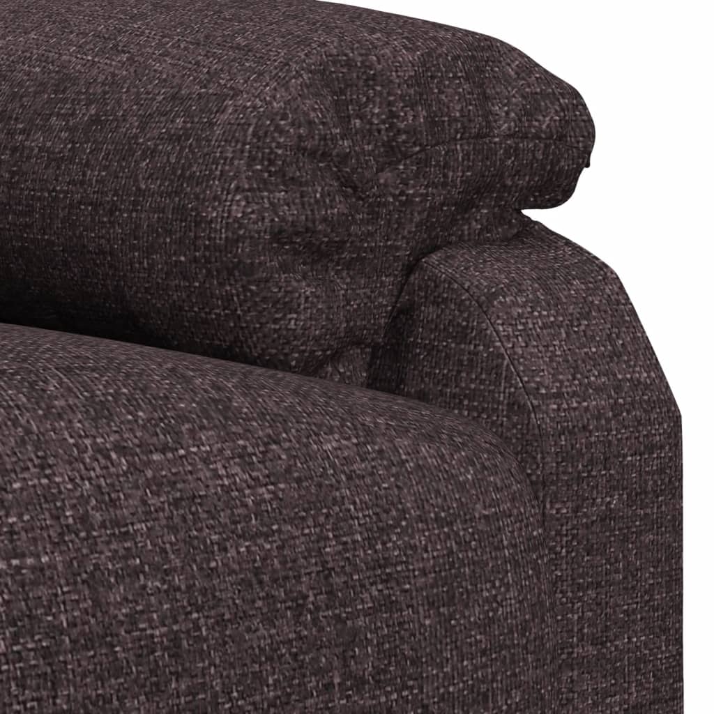 Recliner Chair Dark Brown Fabric