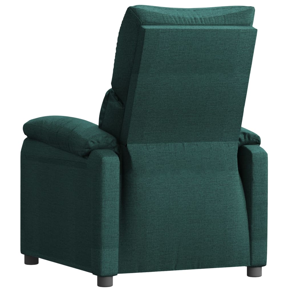 Recliner Chair Dark Green Fabric