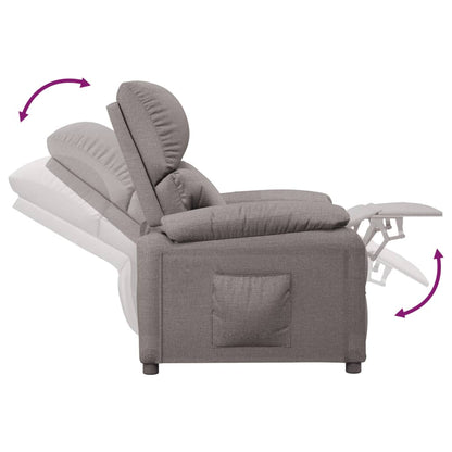 Recliner Chair Taupe Fabric