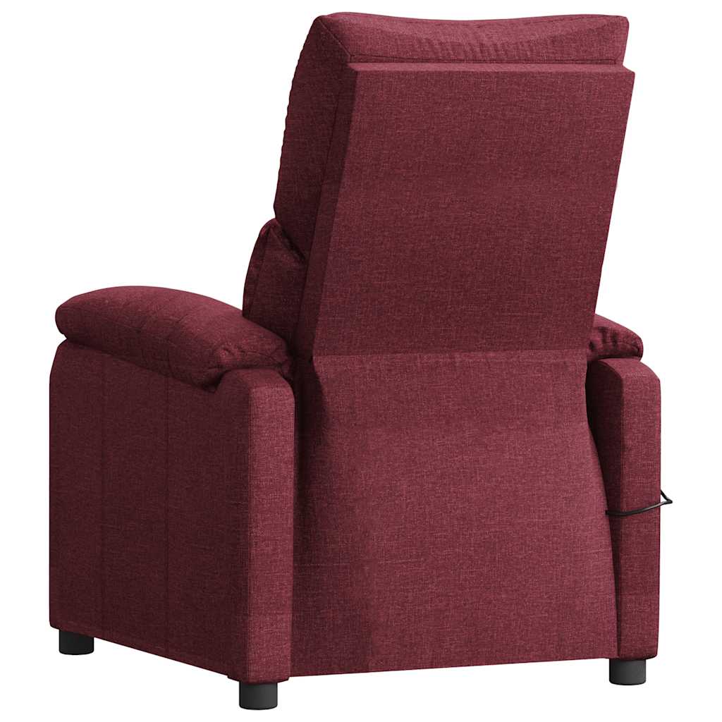 Massage Chair Wine Red Fabric