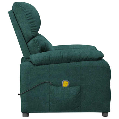 Massage Chair Dark Green Fabric