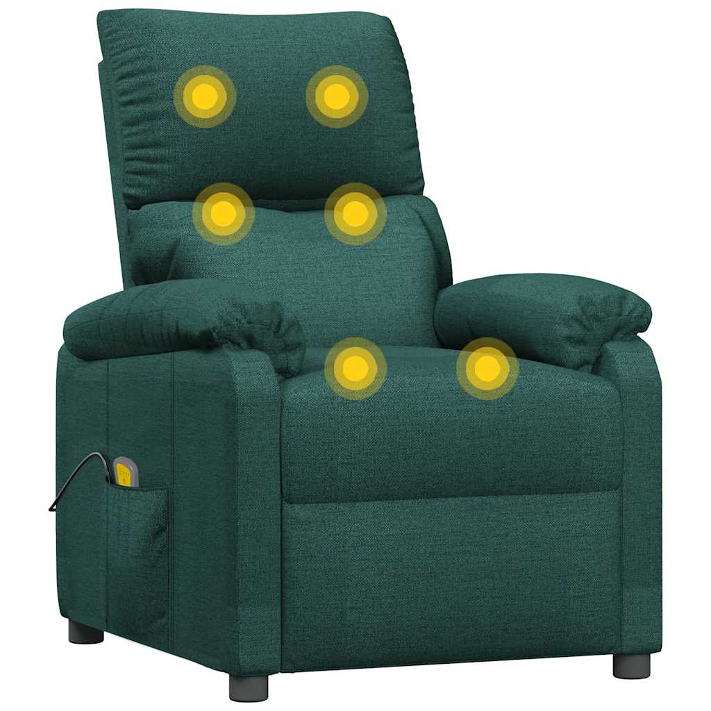 Massage Chair Dark Green Fabric