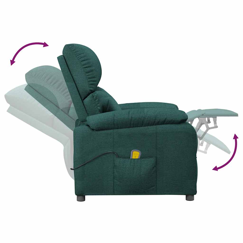 Massage Chair Dark Green Fabric