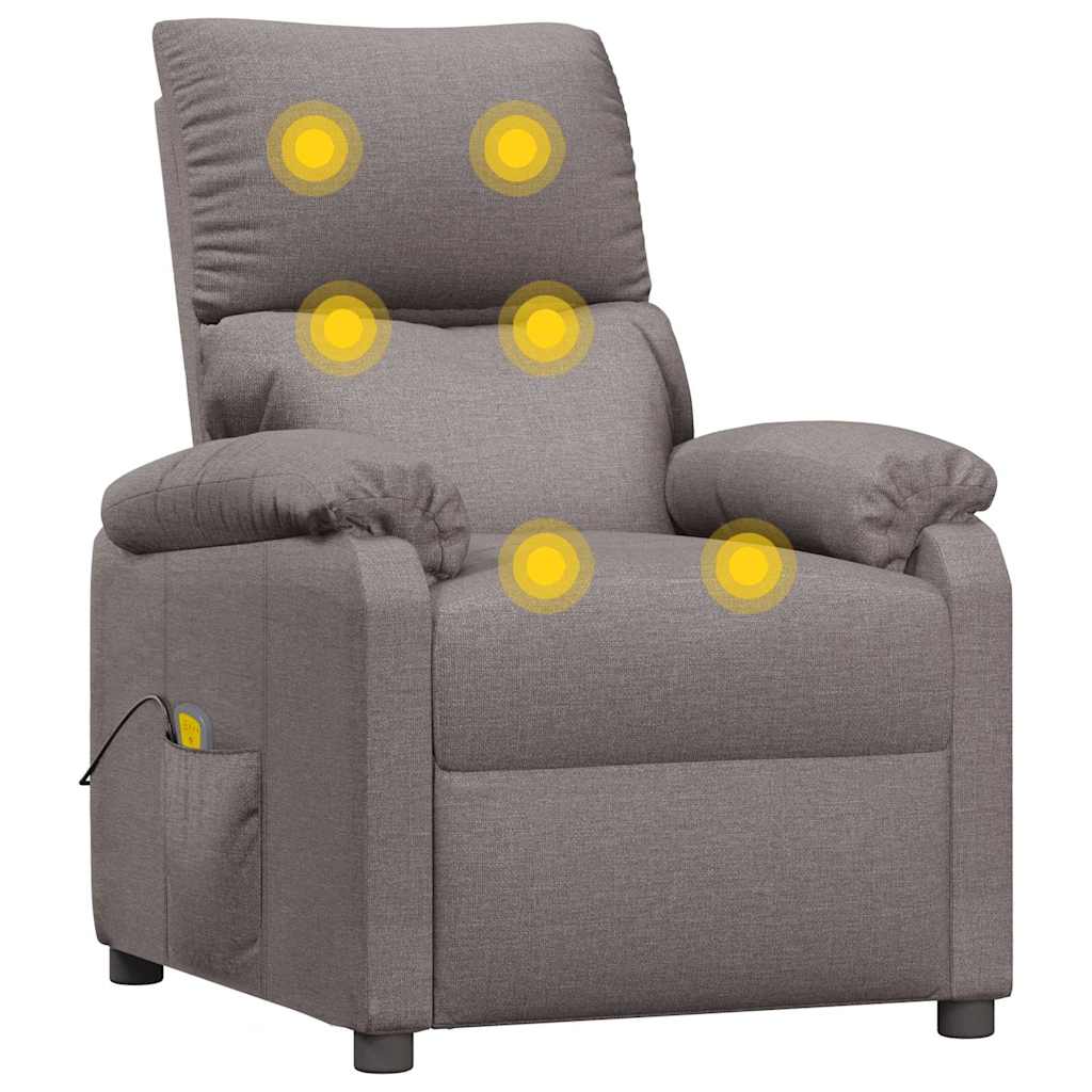 Massage Chair Taupe Fabric