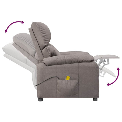 Massage Chair Taupe Fabric