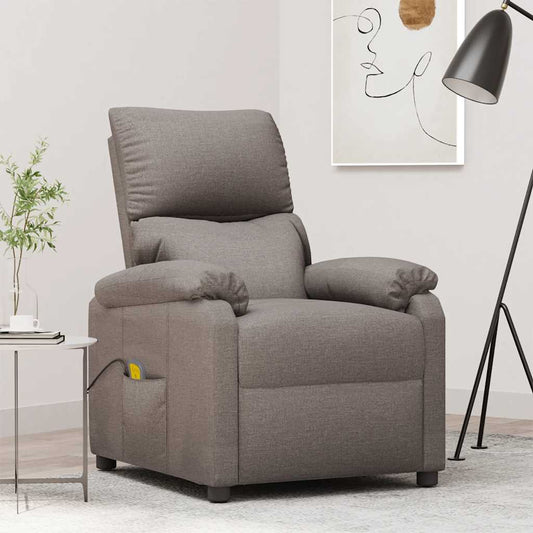 Massage Chair Taupe Fabric