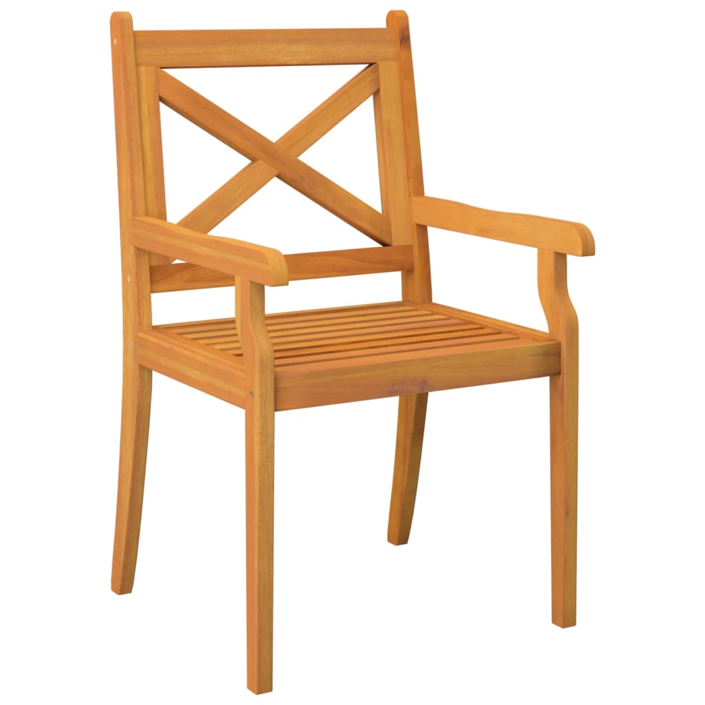 Dining Chair | Set of 6 | Natural Wood | Solid acacia wood | Standard