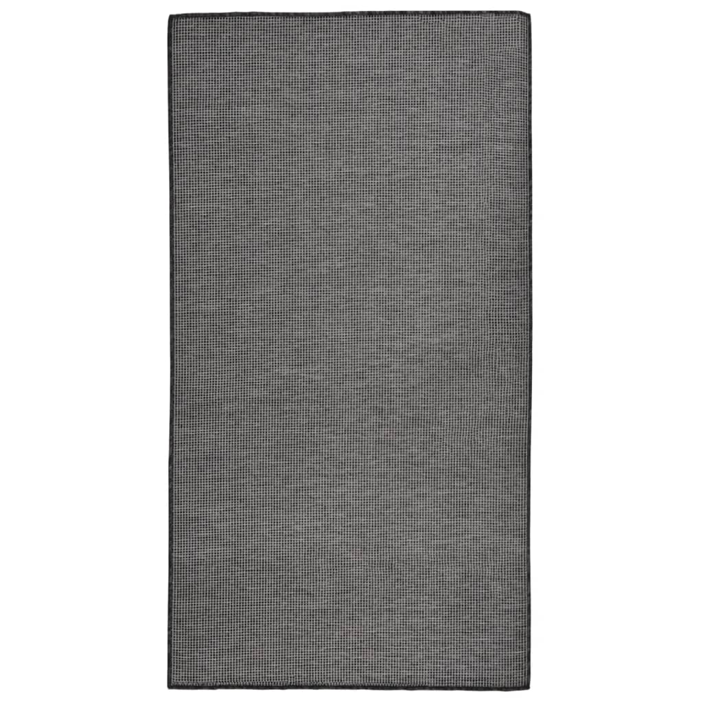 Outdoor Flatweave Rug 80x150 cm Grey