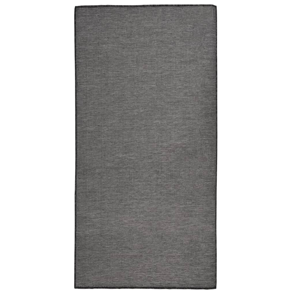 Outdoor Rug | Grey | Polypropylene | 100x200 cm | Durable | Outdoor Rug