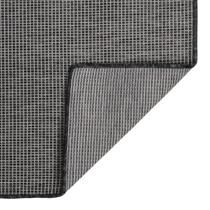 Outdoor Rug | Grey | Polypropylene | 100x200 cm | Durable | Outdoor Rug