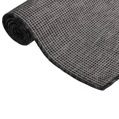 Outdoor Rug | Grey | Polypropylene | 100x200 cm | Durable | Outdoor Rug