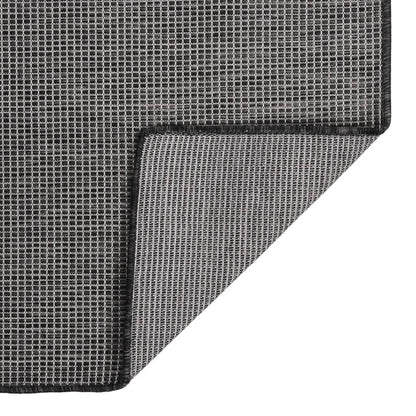 Outdoor Flatweave Rug 160x230 cm Grey
