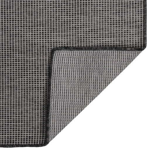 Outdoor Flatweave Rug 160x230 cm Grey