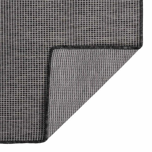 Outdoor Flatweave Rug 200x280 cm Grey